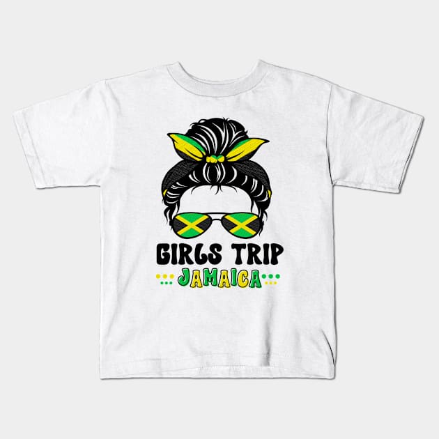 Girls Trip Jamaica Vacation Kids T-Shirt by Ruffeli